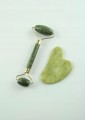 Masażer z jadeitu JADE do twarzy Roller kamienny dwustronny gua sha kamień