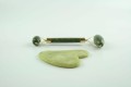 Masażer z jadeitu JADE do twarzy Roller kamienny dwustronny gua sha kamień