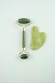 Masażer z jadeitu JADE do twarzy Roller kamienny dwustronny gua sha kamień