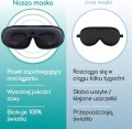 Opaska na oczy bawełna Medi Grade memory 100% zaciemnienia piankowa na rzep