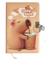 Notes notesiki dla dzieci z kłódką pamiętnik KAPIBARA CAPYBARA 19x13 cm