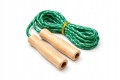 Skakanka klasyczna sznurkowa z materiałową linką 2m drewniane rączki