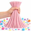 Druciki pluszowe kreatywne x50 wycior ozdobne RÓŻOWY PASTELOWY
