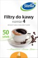 Filtry do kawy papierowe jednorazowe Stella rozmiar 4 50 szt.
