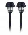 Lampa ogrodowa solarna UV na owady komary 2 szt LED