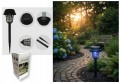Lampa ogrodowa solarna UV na owady komary 2 szt LED