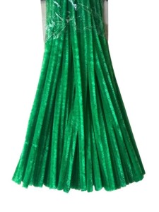 Druciki pluszowe kreatywne 50 szt. 30 cm wycior ozdobne ZIELONE ciemne