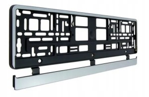 Ramka do tablicy rejestracyjnej auta pod tablice samochodu srebrna matowa