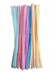 Druciki pluszowe kreatywne 50 szt. 30 cm wycior ozdobne KOLOROWE pastelowe