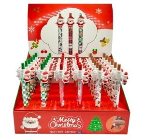 Długopis cienkopis świąteczny mikołaj z kołowrotkiem fidget spinner