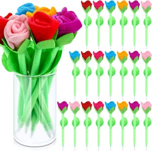 Długopis PLUSZOWY kwiatek kwiatuszek RÓŻA dzień kobiet