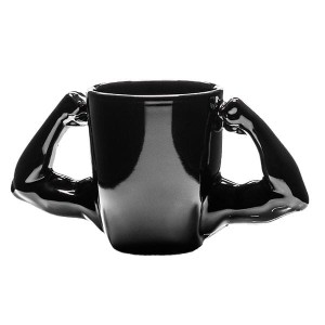 Kubek muskularny siłacza siłownia mięśnie czarny HULK kulturysty ceramiczny