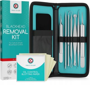 Zestaw do wyciskania usuwania pryszczy zaskórników ZESTAW XXL