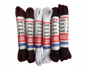 Sznurówki sznurowadła do butów 3 pary 6 sztuk 100-120 cm 3 kolory okrągłe