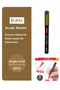 Marker akrylowy ZŁOTY 1 szt Wodoodporny Marker Akrylowe Jupai