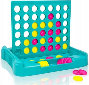 Gra cztery w rzędzie 4 line dla dzieci logiczna chińczyk na skos PLINKO