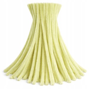 Druciki pluszowe kreatywne x50 wycior ozdobne żółty pastelowy