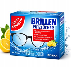 Chusteczki do czyszczenia okularów monitorów obiektywów 54 szt G&G