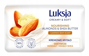 Luksja Creamy Soft Kremowe mydło w kostce do rąk Migdały i Masło shea 90 g