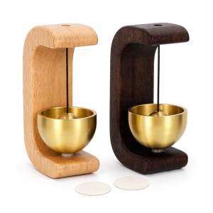 Magnetyczny dzwonek do na drzwi samoprzylepny drewniany magnetyczny PATIKIL