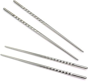 Stalowe pałeczki do Sushi 2 pary 4 sztuki 22cm