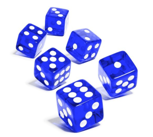  Kostki kości do gry 10 SZTUK niebieskie 1,8cm
