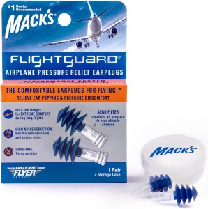 Zatyczki do uszu SAMOLOTU Mack's Flightguard dla dorosłych STOPERY + GRATIS