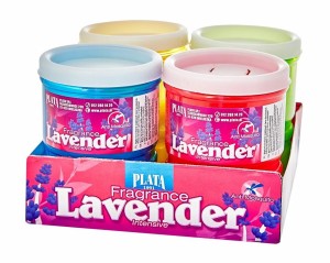 Świeczka świeca antykomarowa na komary plata LAWENDA 4 szt.