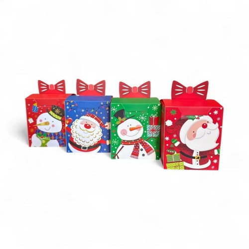 Pudełko prezentowe na prezent SKŁADANE dla dzieci świąteczne 13 x 10.5 x 15 cm