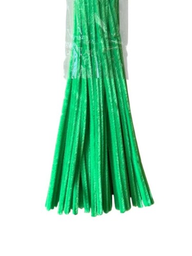 Druciki pluszowe kreatywne 50 szt. 30 cm wycior ozdobne ZIELONE jasne