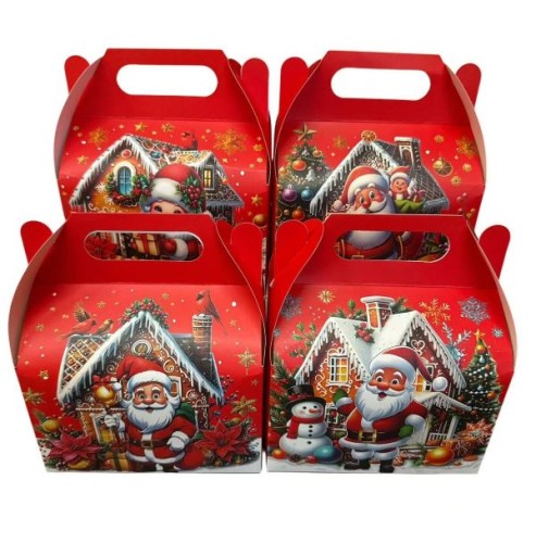 Pudełko prezentowe na prezent SKŁADANE dla dzieci świąteczne 15 × 9,5 × 18 cm