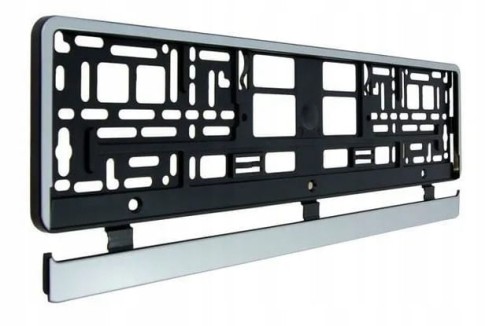 Ramka do tablicy rejestracyjnej auta pod tablice samochodu srebrna matowa