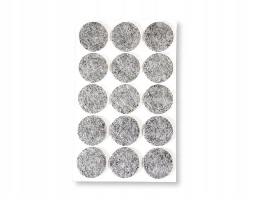 Podkładki filcowe pod meble krzesła 15 szt - 28 mm okrągłe samoprzylepne