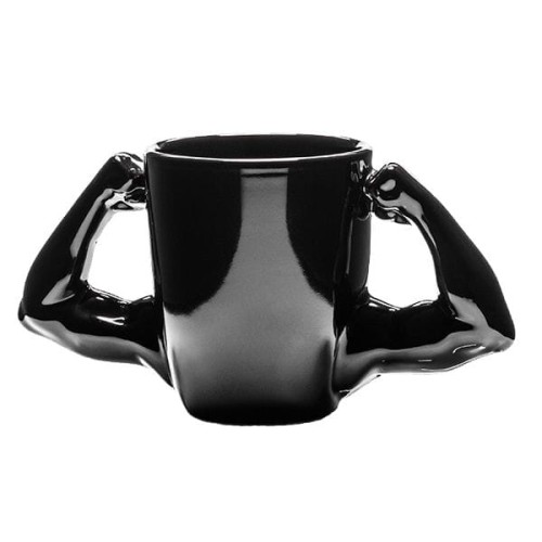 Kubek muskularny siłacza siłownia mięśnie czarny HULK kulturysty ceramiczny