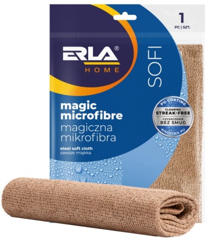 Ścierka mikrofibra (mikrofaza) szmatka do polerowania SZKŁA bez detergentów