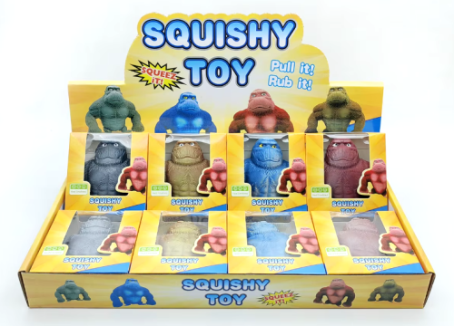 GNIOTEK ściskacz antystresowy GORYL gumowy ciężki 8 cm tiktok rozciągliwy x8