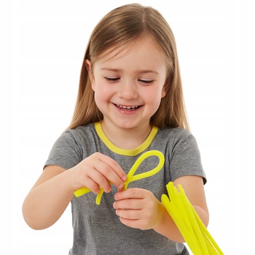 Druciki pluszowe kreatywne 50 szt. 30 cm wycior ozdobne żółte