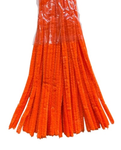 Druciki pluszowe kreatywne x50 wycior ozdobne fluo pomarańczowe jaskrawe 30