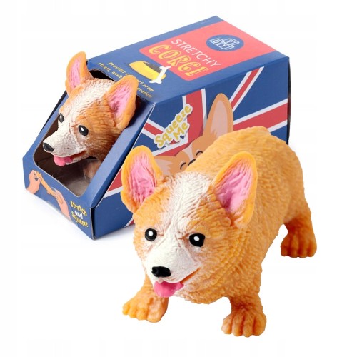 Gniotek z piaskiem PIES KRÓLOWEJ CORGI rozciągany, squishy, antystresowy