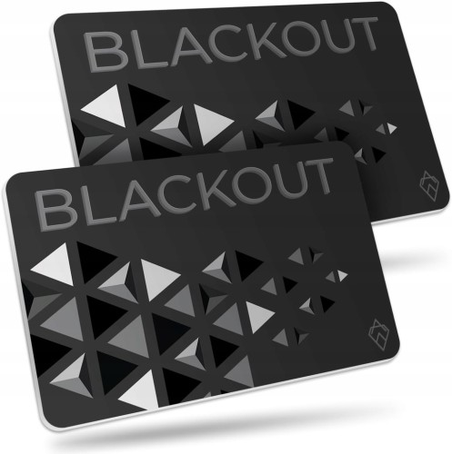 Karta blokująca RFID NFC ochrona kart zbliżeniowych kredytowych BLACKOUT x2