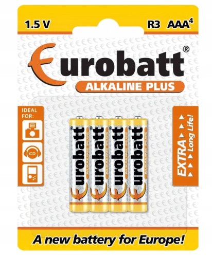 Bateria BATERIE alkaliczna Eurobatt AAA (R3) LR03 4 szt.