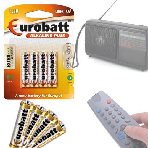 Bateria baterie alkaliczna Eurobatt AA (R6) LR6 4 szt.