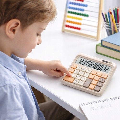 Kalkulator dziecięcy biurowy duże przyciski SOLARNY lub NA BATERIE