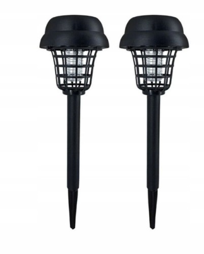 Lampa ogrodowa solarna UV na owady komary 2 szt LED