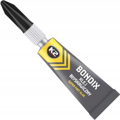 Klej szybkoschnący K2 Bondix 3 g do plastiku drewna gumy skóry ceramiki