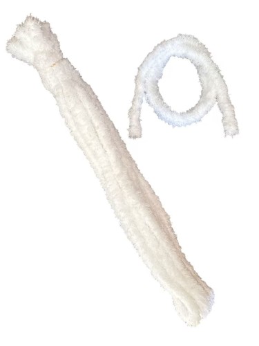 Druciki pluszowe kreatywne 1 szt. 100cm 1 metr wycior ozdobne BIAŁY pastelowe