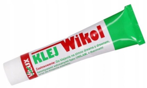 Klej WIKOL do drewna TWORZYWA tkanin PAPIERU kartonu PLASTIKU Decoupage