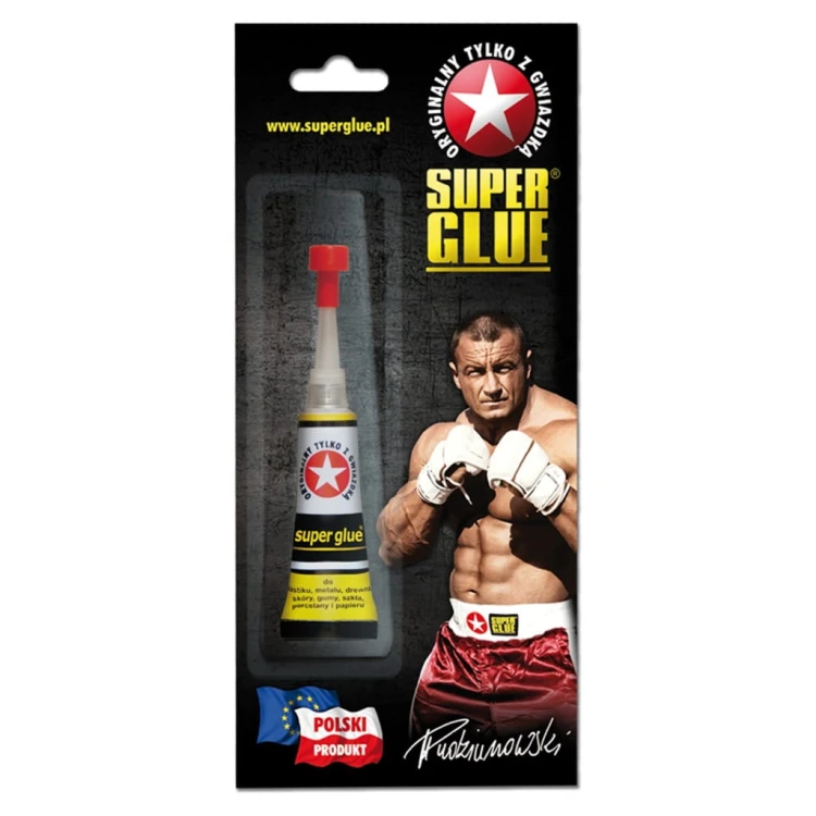Klej do plastiku szkła drewna butów SUPER GLUE 3g
