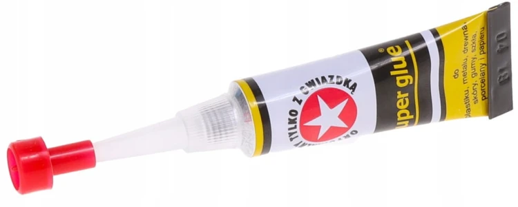 Klej do plastiku szkła drewna butów SUPER GLUE 3g