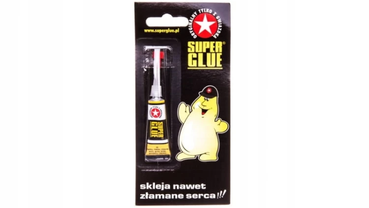 Klej do plastiku szkła drewna butów SUPER GLUE 3g